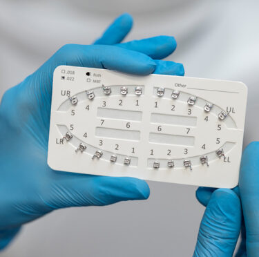 Dental braces set for teeth.